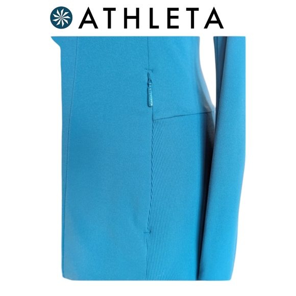 ATHLETA Shanti Jacket Billiard Powervita Teal, Athletic and Yoga Women's Medium - Picture 4 of 15